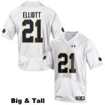 Notre Dame Fighting Irish Men's Jalen Elliott #21 White Under Armour Authentic Stitched Big & Tall College NCAA Football Jersey YXD8599LJ